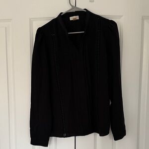 Tahari Black Long Sleeve Blouse Jacket